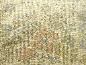 アンティーク　花に菱模様織り出し本場大島紬着物